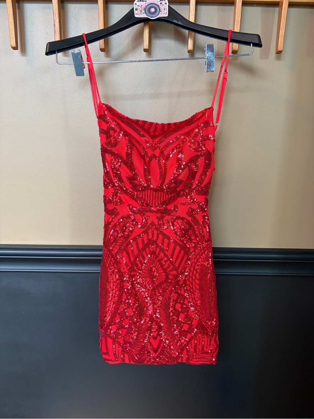 Lucy in the Sky Red Sequin Mini Dress